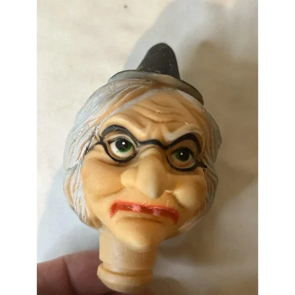 Vintage Halloween Witch Doll Head For Crafts Decor - Picture 1 of 3